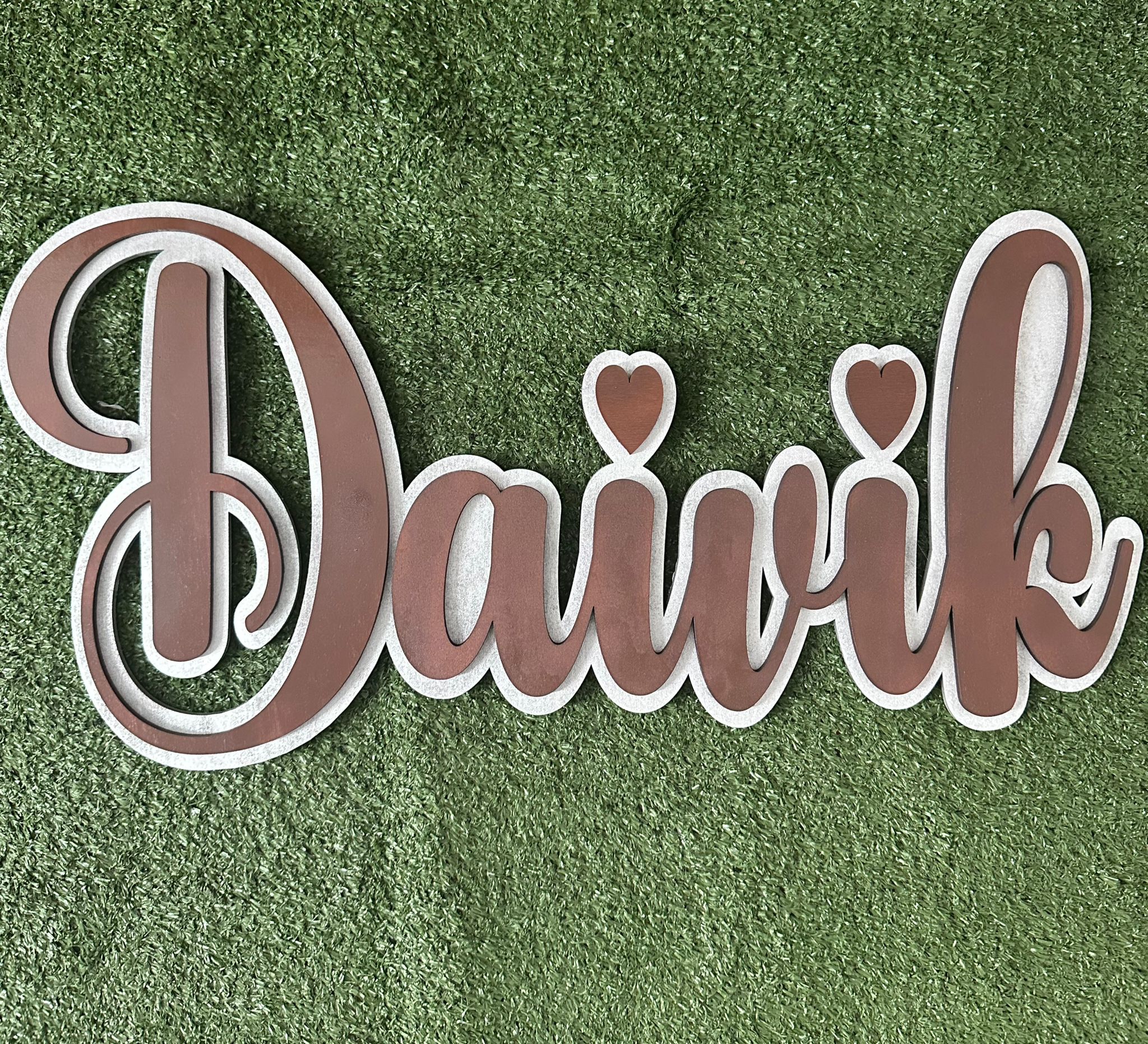 Custom Wooden Name Sign