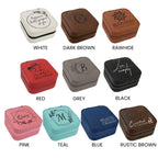 Personalized 4"x4" Travel Jewelry Boxes