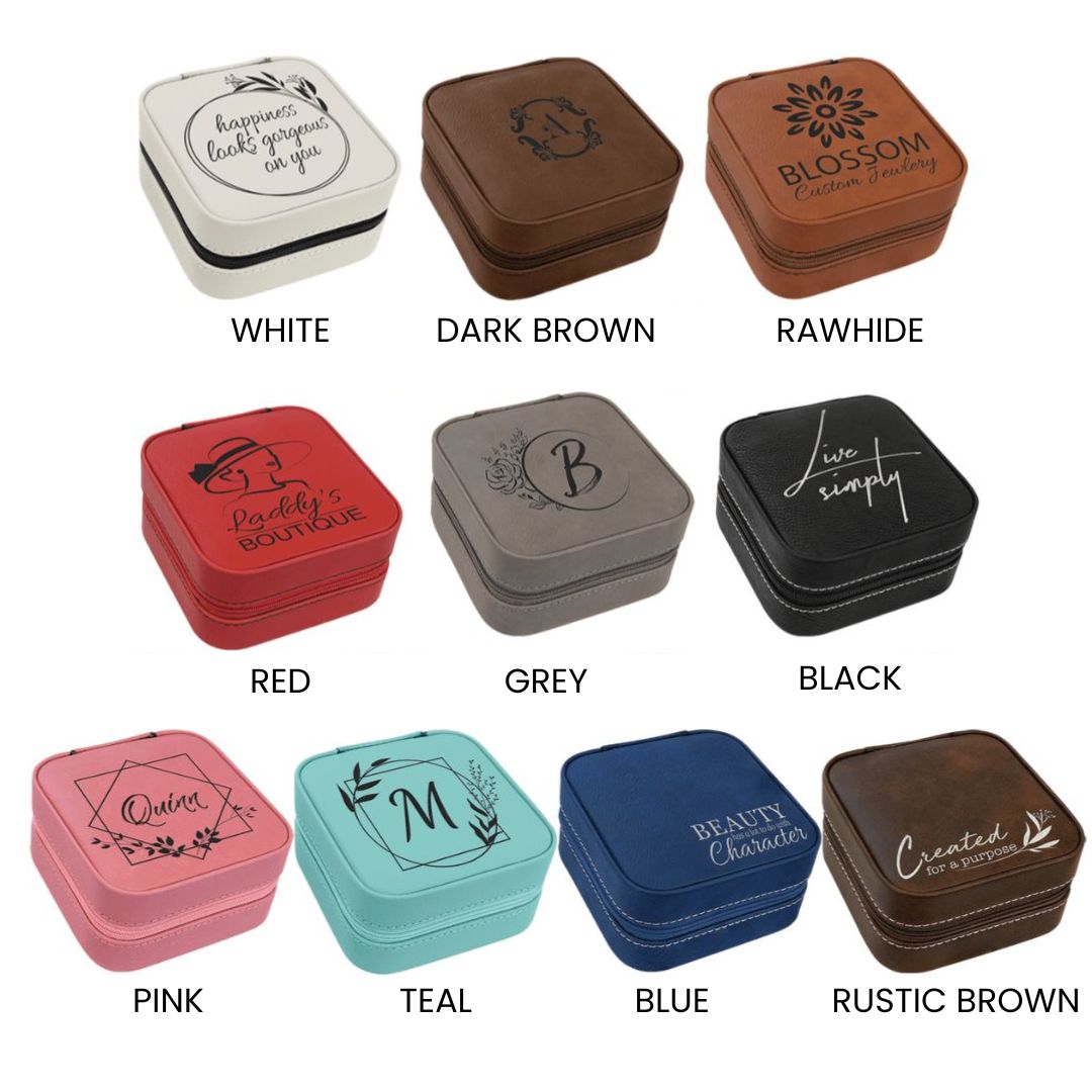 Personalized 4"x4" Travel Jewelry Boxes