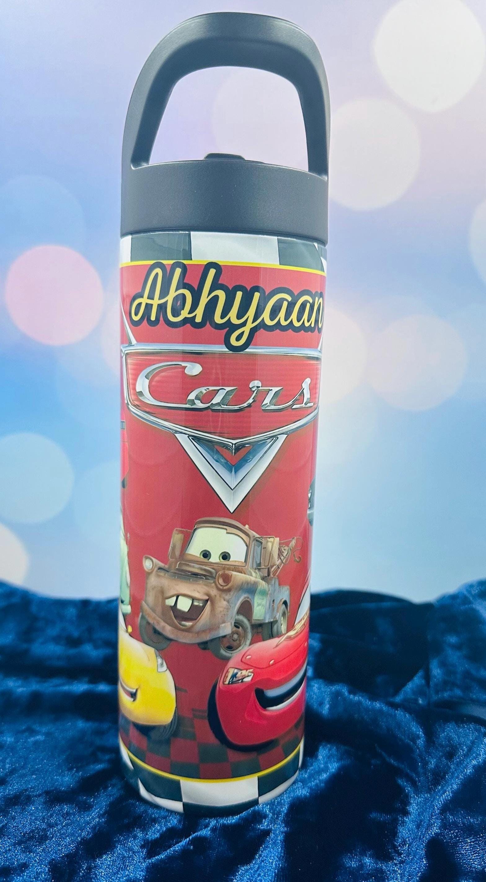 Cars Water Tumbler, Custom Water Tumbler, 16oz 20oz Custom Tumbler, Water Tumbler for Kids, School Water Bottle, Kids Return Gifts