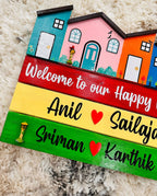 Welcome Family Sign,Name Boards,Family Name Boards,Entryway Sign,Indian Family Name Boards