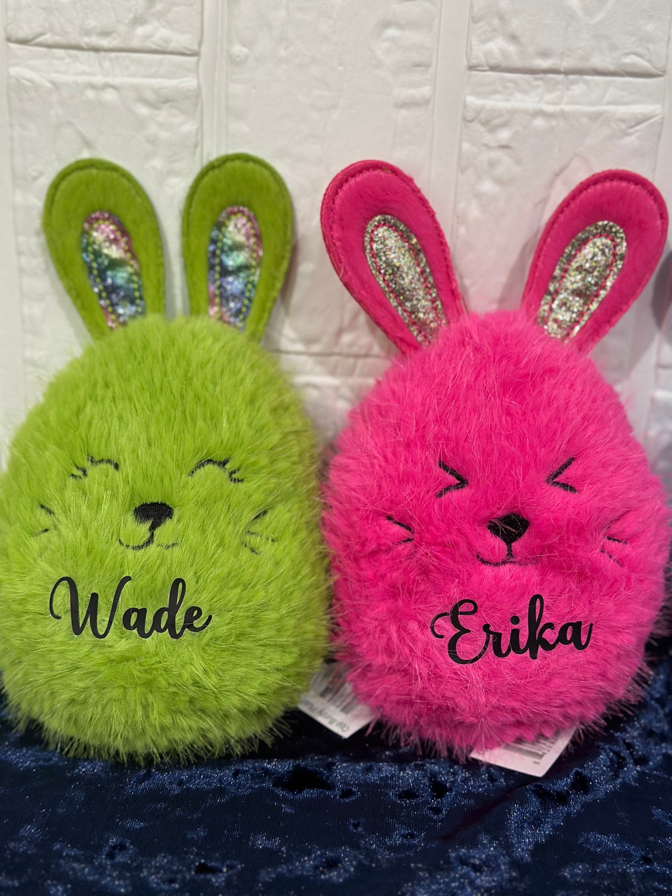 Personalized Easter Bunny, Easter Plush Personalized, Easter Bunny, Easter Goodies, Easter Classroom Favors, Easter Basket Stuffer, Easter