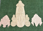 Unfinished Premarked Lord Balaji Plywood Base for DIY Crafts – Laser-Cut Wooden Balaji Cutout, Premarked Base for DIY Crafts, Wall Decor