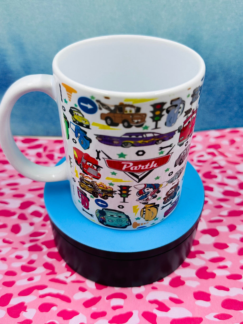 Personalized Cars Mug, Custom Mug, 11oz Mug, Return Gifts, Kids Mugs, Kids Return Gifts, Kids Drinkware, Custom Return Gifts, Kids Cars Mug