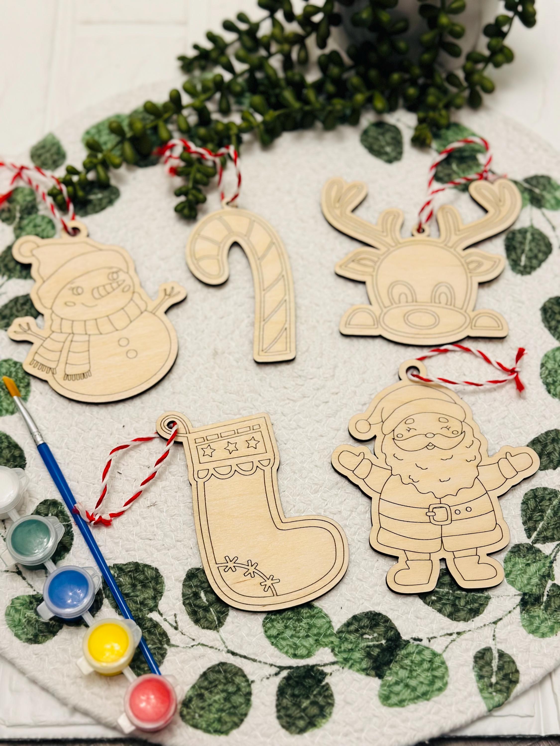 Christmas Ornaments Coloring Kit, DIY Coloring Ornaments, Kids Christmas Ornaments, Coloring Ornaments, Christmad Ornaments, Christmas