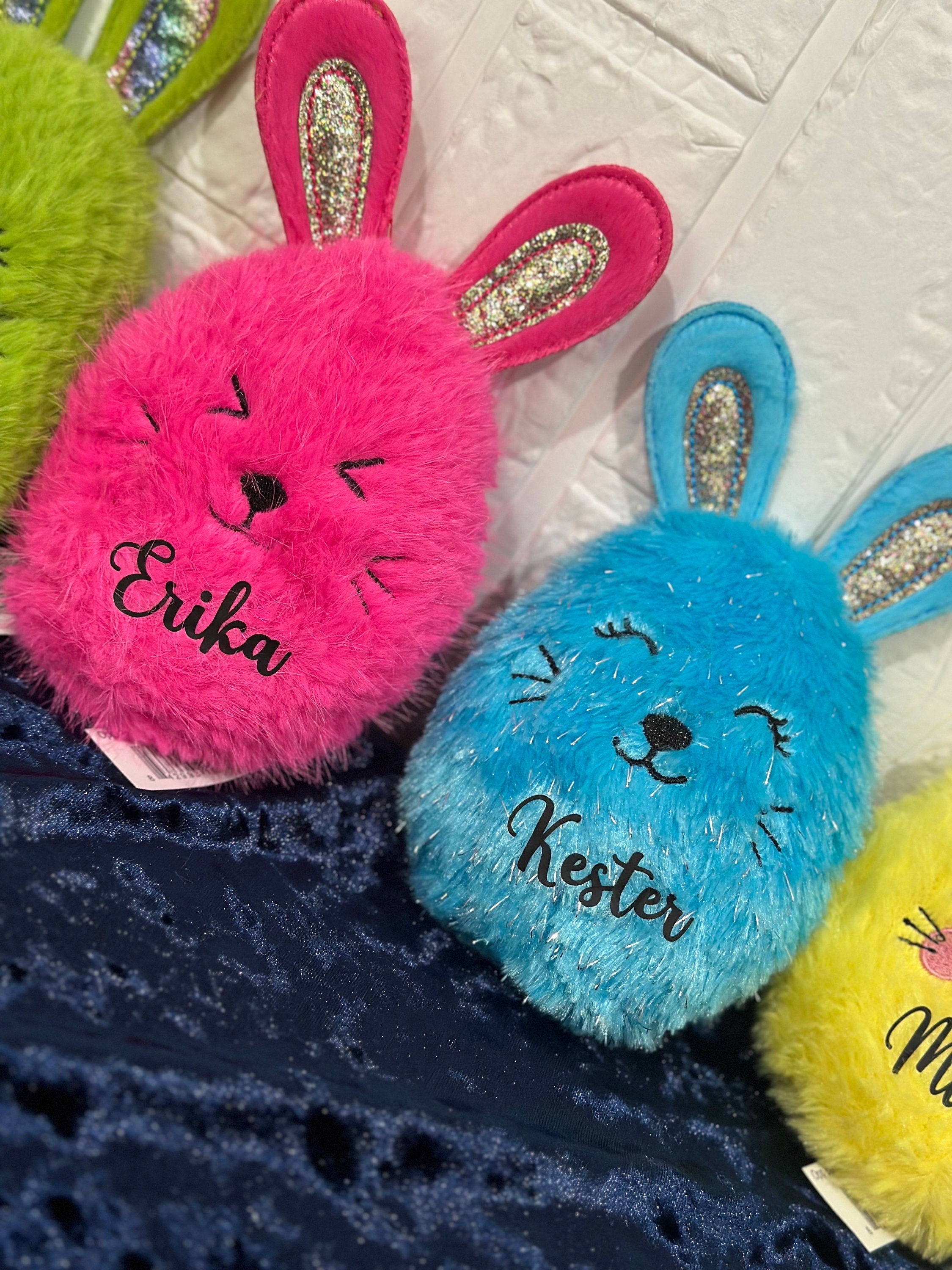 Personalized Easter Bunny, Easter Plush Personalized, Easter Bunny, Easter Goodies, Easter Classroom Favors, Easter Basket Stuffer, Easter
