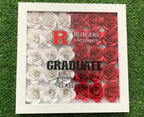 Graduation Paperflower Shadow Box, Graduation Keepsake, Graduation Gifts, Personalized Graduation Gifts, Class of 2024 Graduation shadow box