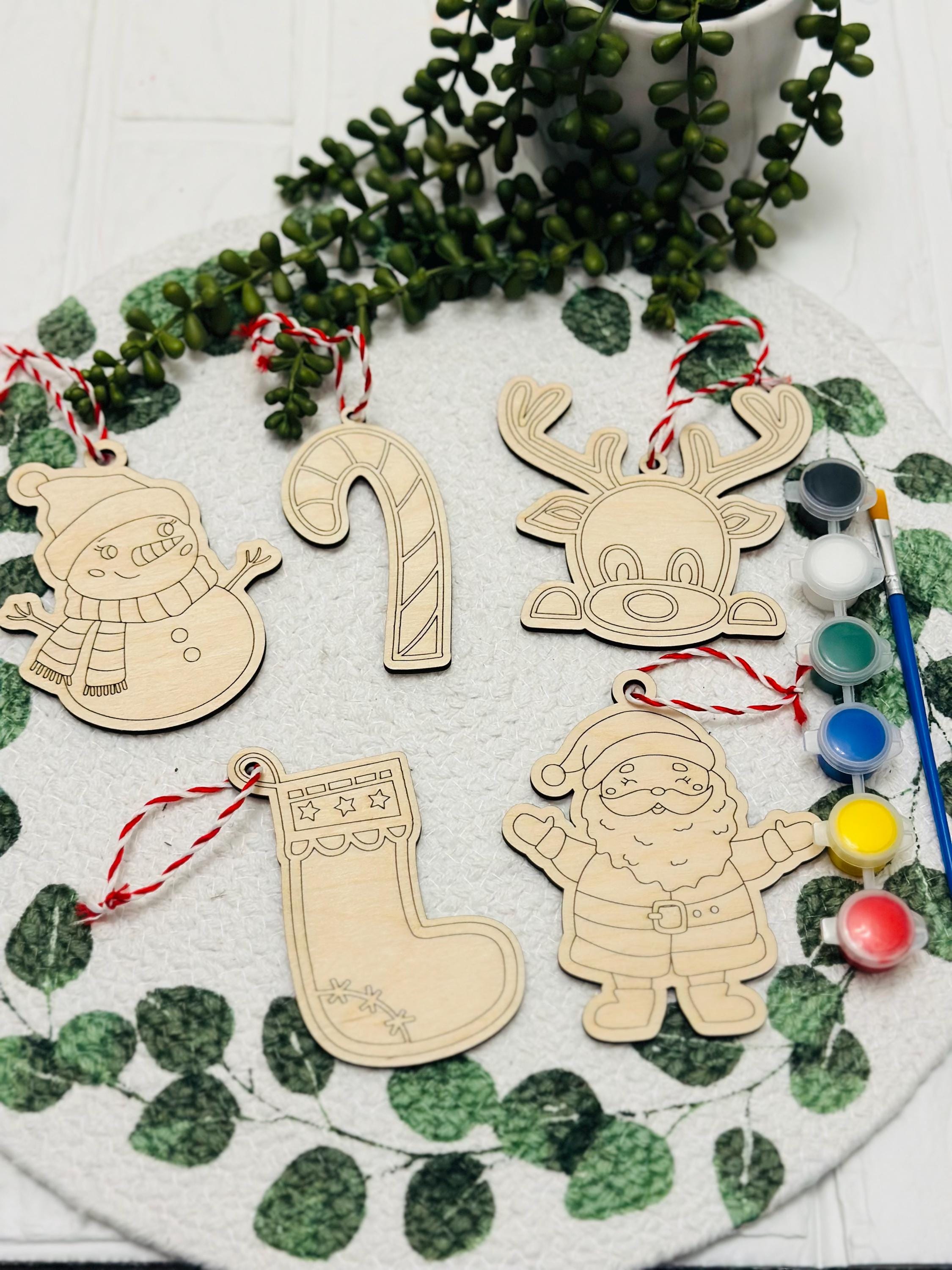 Christmas Ornaments Coloring Kit, DIY Coloring Ornaments, Kids Christmas Ornaments, Coloring Ornaments, Christmad Ornaments, Christmas