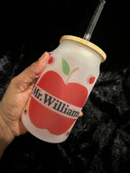 Teacher Glass Can, Teacher Appreciation Glass Can, Teacher Gifts, Teacher Appreciation Gifts,Teacher Year end Gifts, Teacher, Glass Tumbler