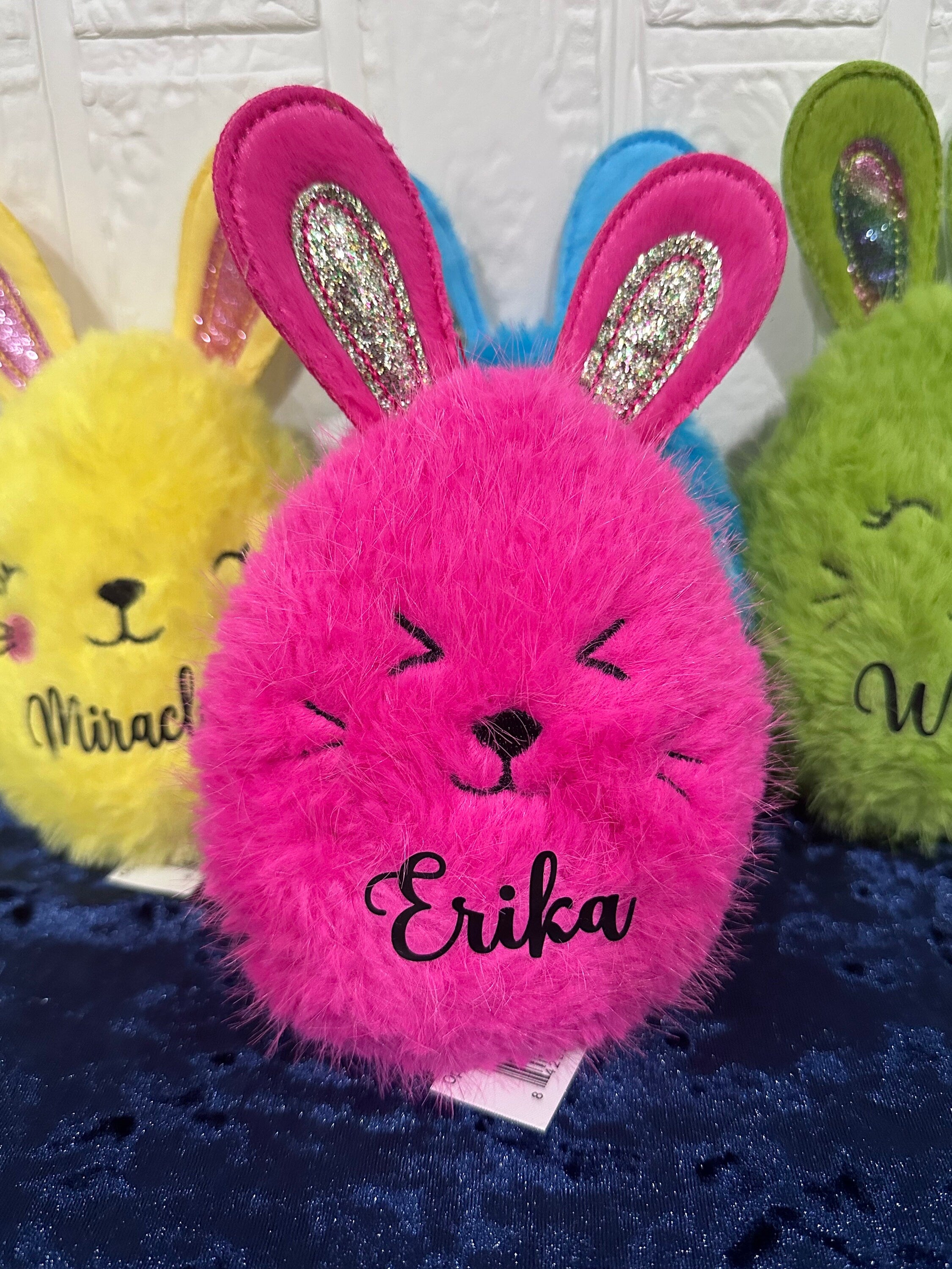 Personalized Easter Bunny, Easter Plush Personalized, Easter Bunny, Easter Goodies, Easter Classroom Favors, Easter Basket Stuffer, Easter