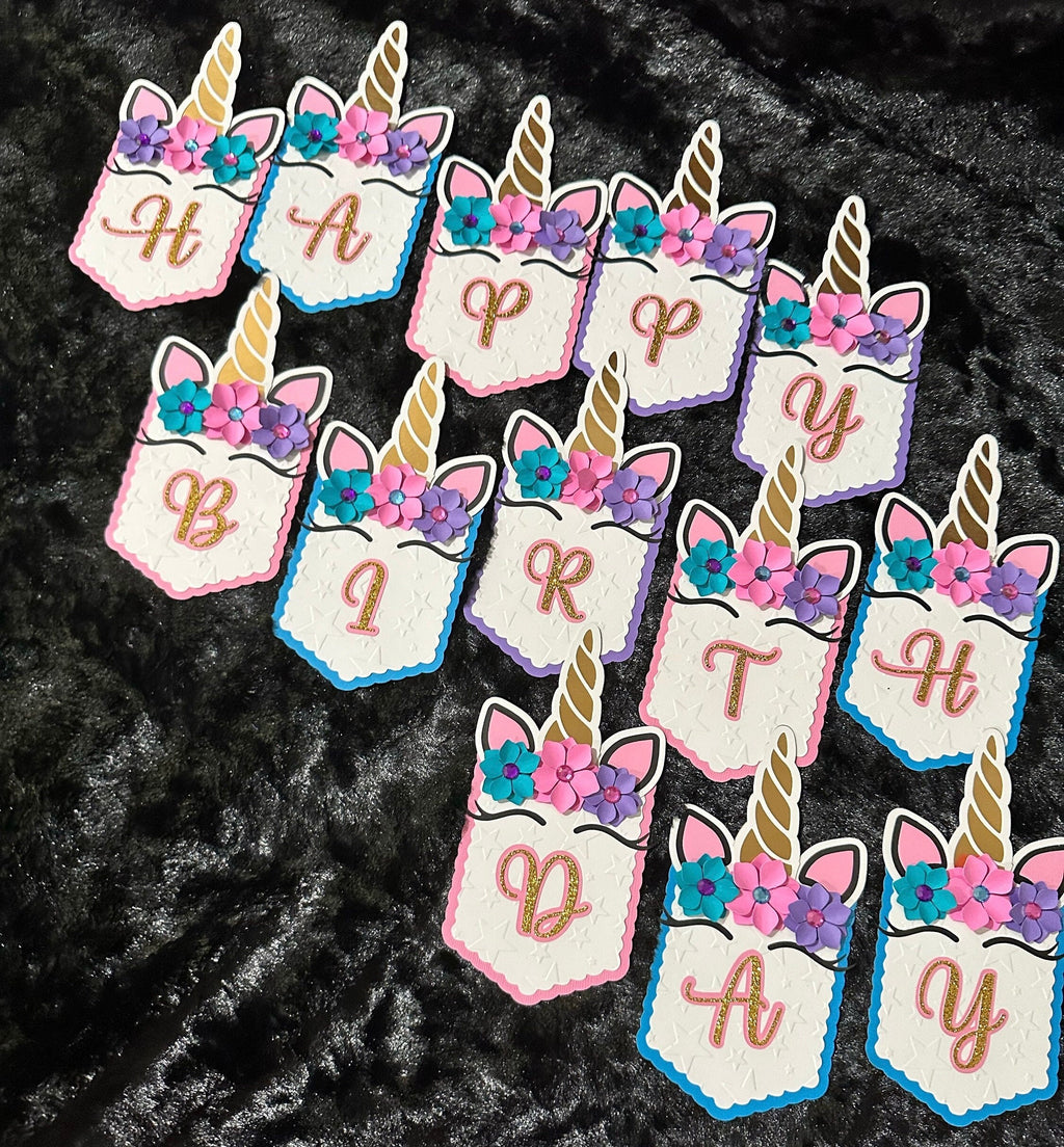 Unicorn Birthday Banner, Birthday Banner, Custom Birthday Banner, Happy Birthday Banner, Banner, Party Decorations, Party Supplies, Banners