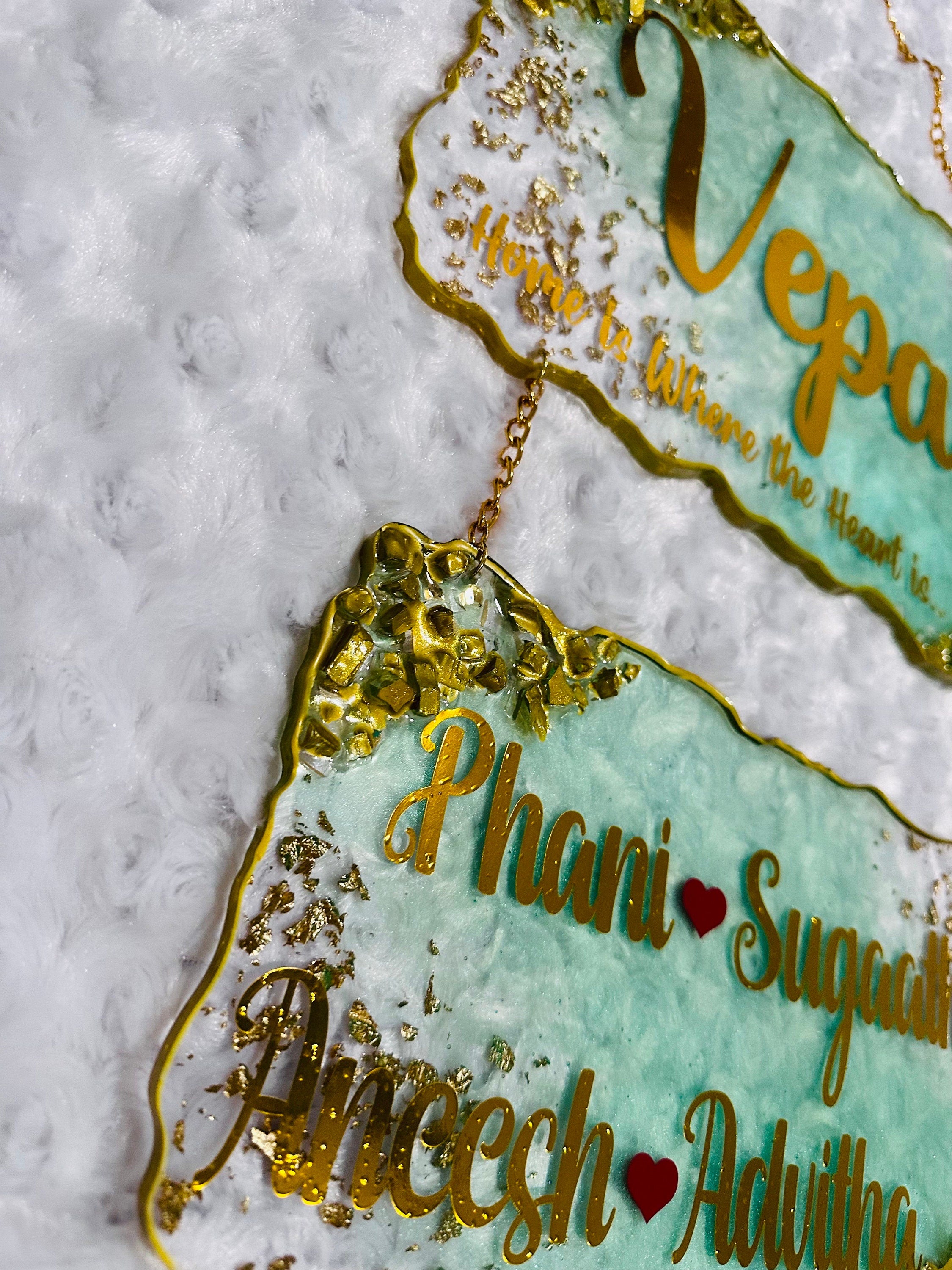 Resin Name Sign, Resin Door Sign, Resin Door Hanger, Resin Name Board, Resin Family Name Sign, Resin, Housewarming Gifts, Custom Door Sign