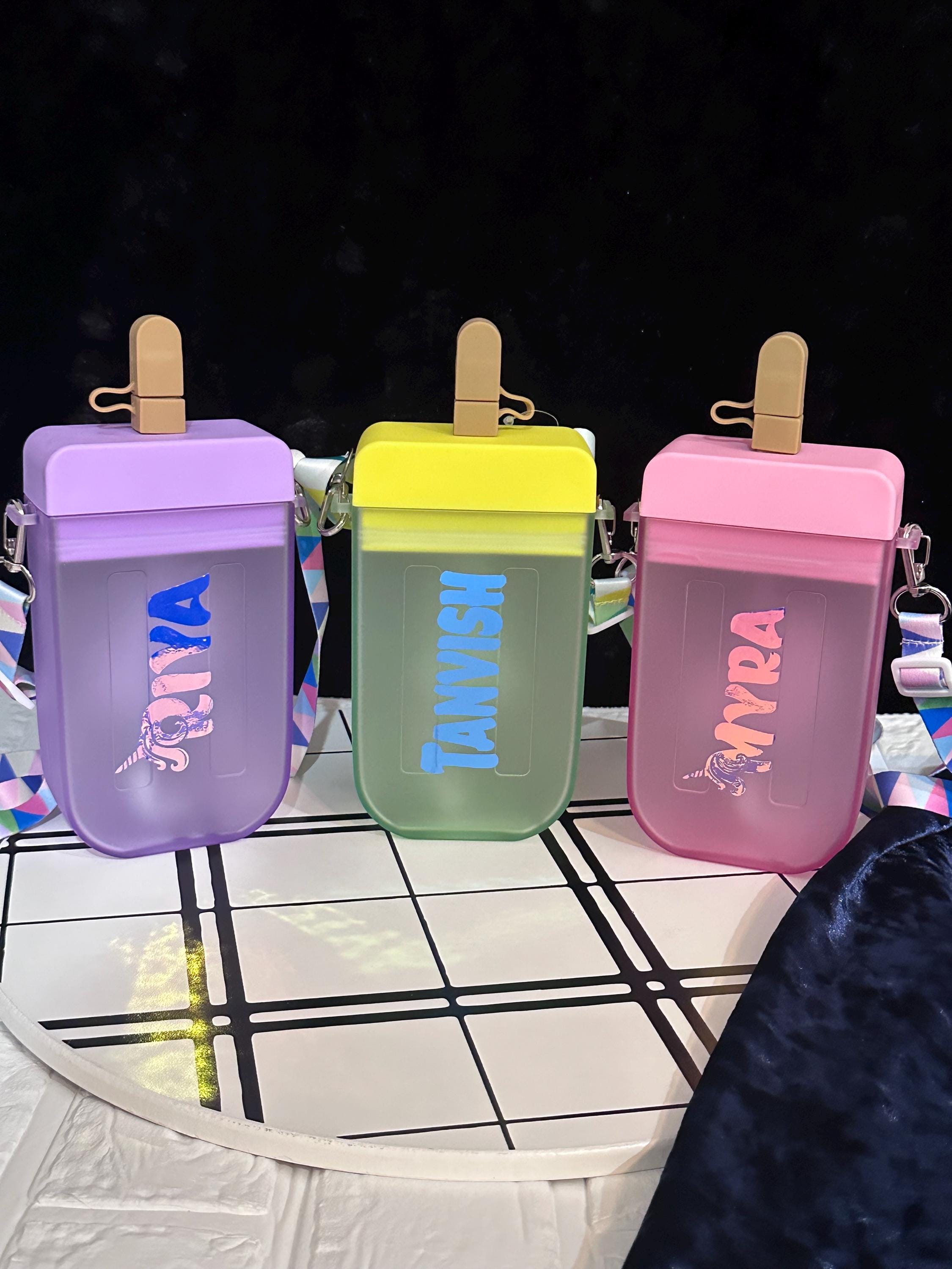 Popsicle Water bottle, Personalized Water Bottle, water bottle for kids, kids Bottle, Popsicle Theme, Return gifts for kids, Custom Gifts