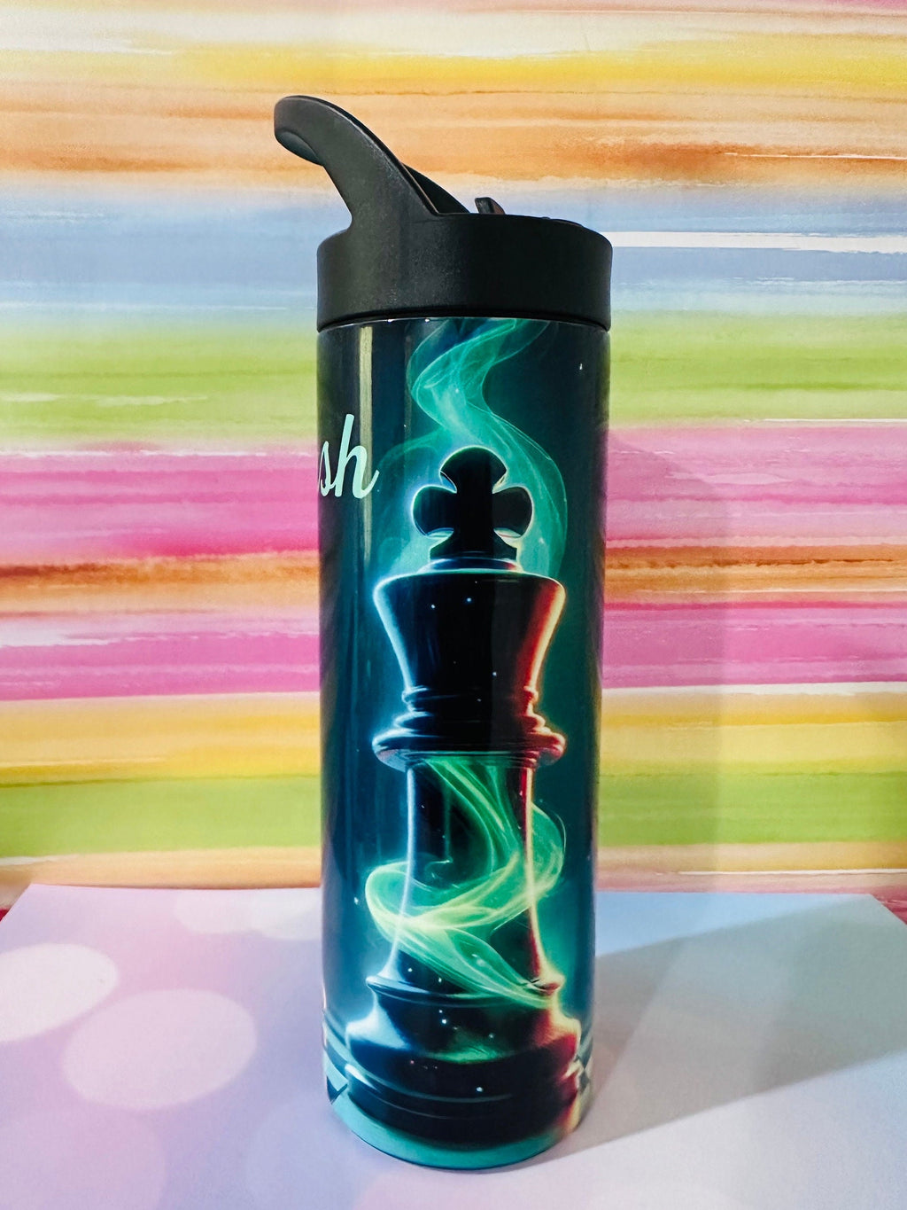 Chess Theme Water Tumbler, Custom Water Tumbler,16oz 20oz Custom Tumbler, Water Tumbler for Kids, School Water Bottle, Kids Return Gifts