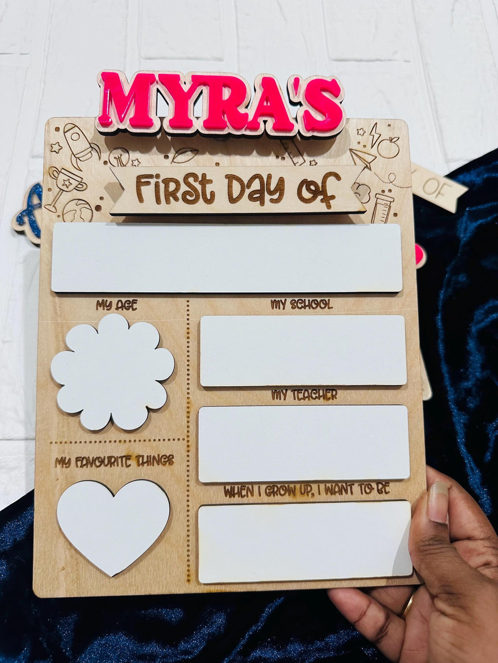 First Day of School Sign, Interchangeable School Sign, Back to School Sign, Back to School Photo Prop, First Day Last Day Board, DryErase