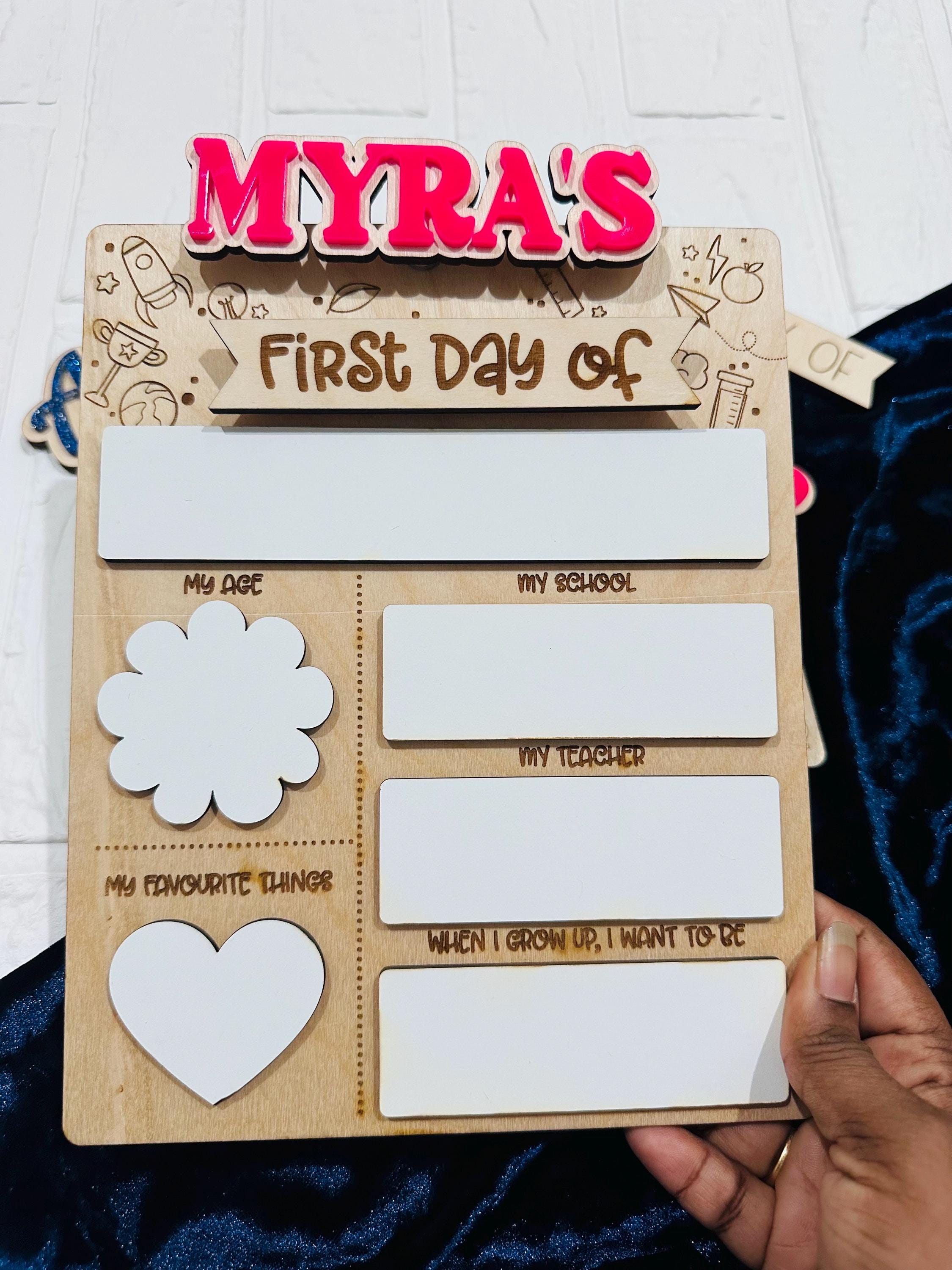 First Day of School Sign, Interchangeable School Sign, Back to School Sign, Back to School Photo Prop, First Day Last Day Board, DryErase