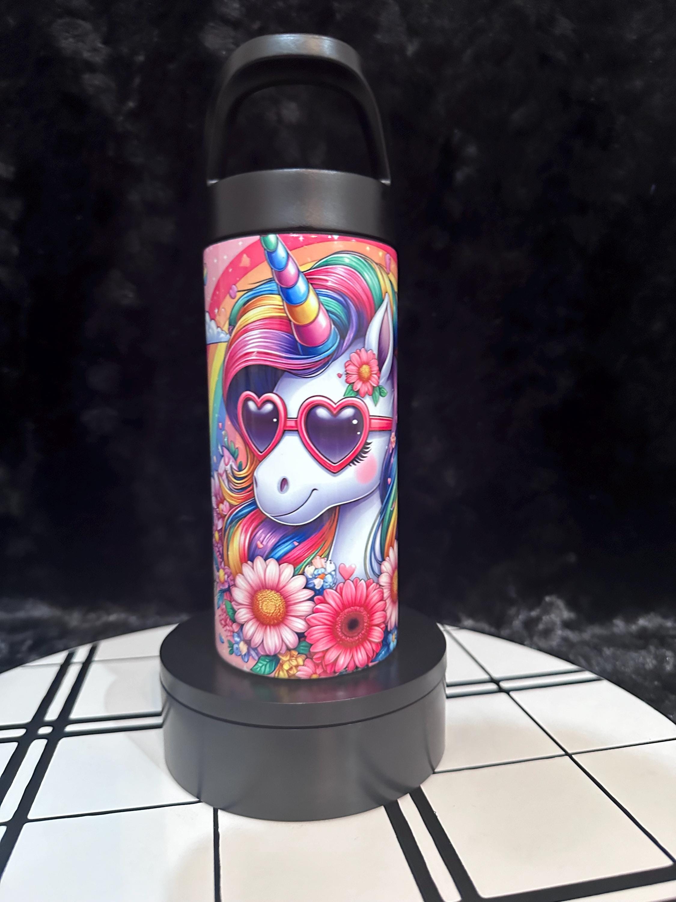 Unicorn Water Tumbler, Custom Water Tumbler, 16oz 20oz Custom Tumbler, Water Tumbler for Kids, School Water Bottle, Kids Return Gifts