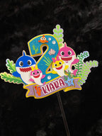 Custom Cake Topper, Birthday Cake Topper, Baby Shark Cake Topper, Cake Topper, Personalized Cake Topper, Birthday, Birthday Party Supplies