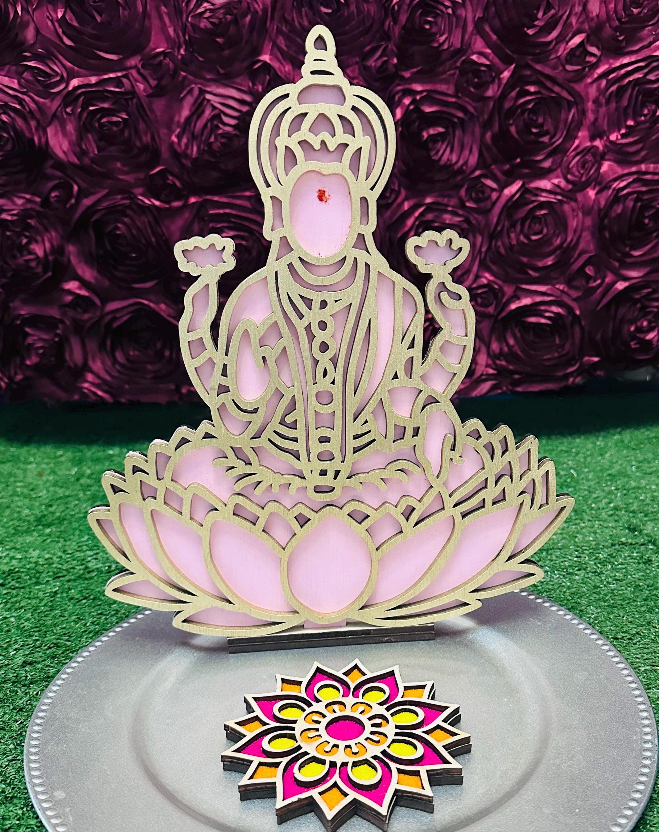 wooden Lakshmi Cutout/Lakshmi cutout/Diwali Decor/Lakshmi cutout for Diwali/Lakshmi Devi Cutout/Housewarming Decor/Indian Festive Decor