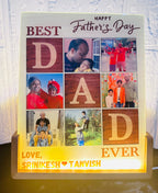 Father's Day Photo Frame with Light, Dad Gifts, Dad Photo frame, Light Frame, unique gifts, Unique Dad Gifts, Fathers day Gifts, Glass Frame