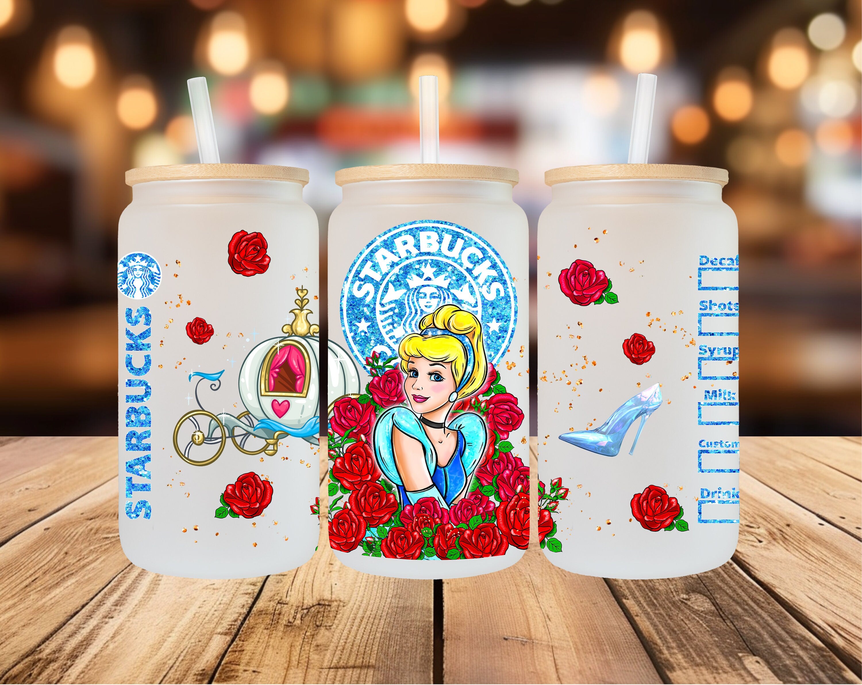 Princess Cup, 13oz 16oz 18oz Libbey Glass Cup, Princess Libbey Glass Cup, Princess Smoothie Jar, Princess Cup, Princess Coffee Cup, Princess