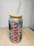 Gamer Glass Can, 16oz Libby Glass can, 12oz Glass can, Gifts for Boys, Frosted Glass Tumbler, Gamer Glass Tumbler, Glass Tumbler, Glass Can