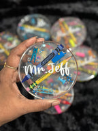 Personalized Teacher Coasters/Custom Teacher Coasters/Teachers Gift/Teacher Coasters/Crayon and Pencil Coasters|Teacher Appreciation Gifts