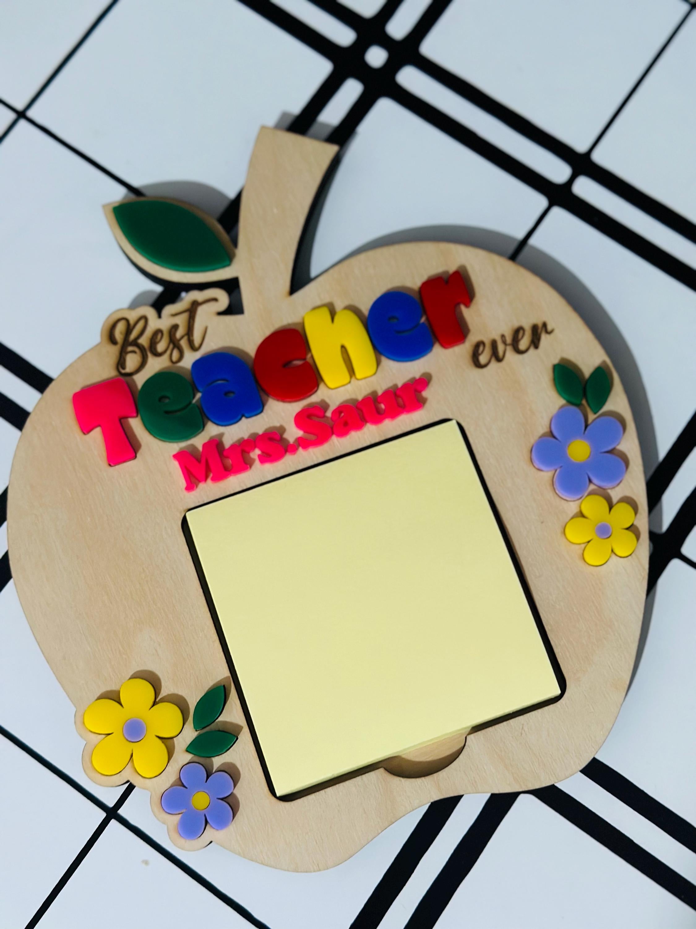 Teacher Gifts, Post-It Notepad Holder, Teacher Thank You, Teacher Gift, Gifts for Teacher, End of Year, Appreciation Gifts