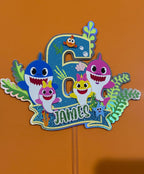 Custom Cake Topper, Birthday Cake Topper, Baby Shark Cake Topper, Cake Topper, Personalized Cake Topper, Birthday, Birthday Party Supplies