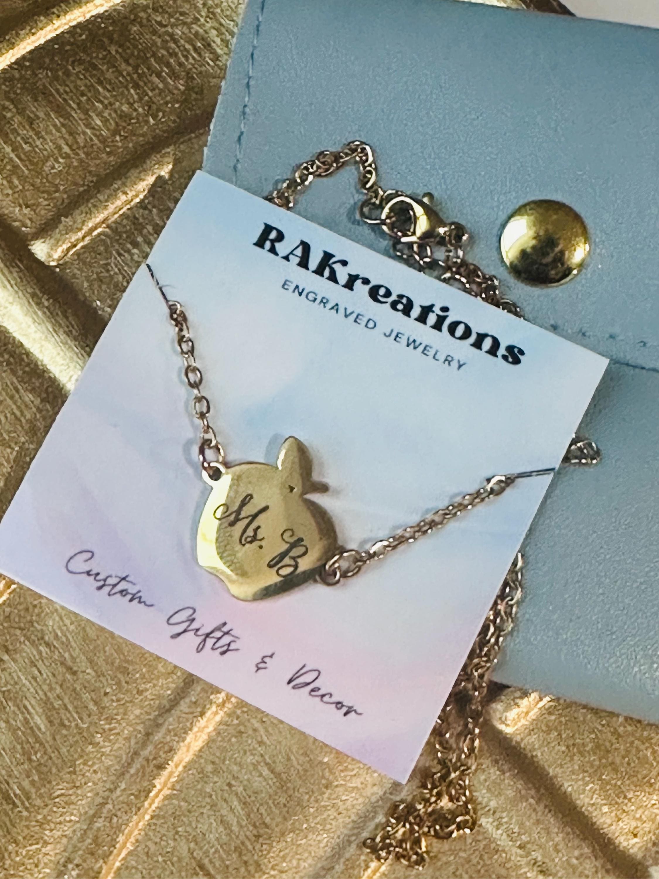 Engraved Teacher Necklace