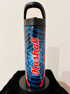 Spiderman Water Tumbler, Custom Water Tumbler, 20oz and 16oz Custom Tumbler, Water Tumbler for Kids, School Water Bottle, Kids Return Gifts