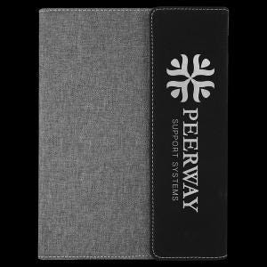 Laserable Leatherette Portfolio with Notepad, Personalized Teacher Portfolio, Custom Leather Notepad Holder, Teacher Appreciation Gifts