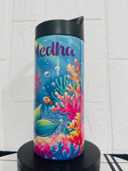 Mermaid Water Tumbler, Custom Water Tumbler, 16oz 20oz Custom Tumbler, Water Tumbler for Kids, School Water Bottle, Kids Return Gifts