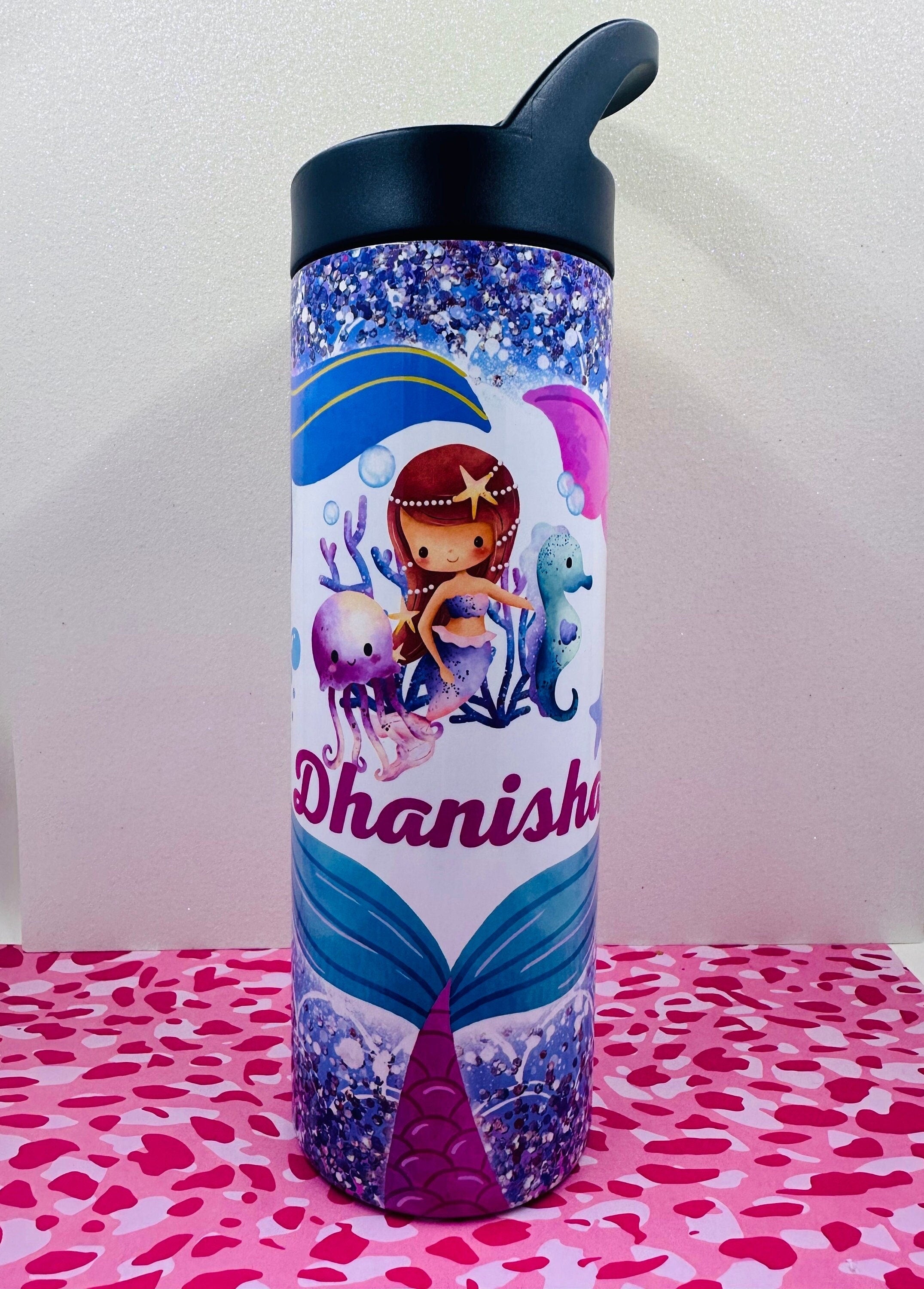 Mermaid Tumbler, 20oz 16oz Water Tumbler, Kids Water Bottle, Return Gifts, School Water Bottle, Back to School Water Bottle, Mermaid Bottle