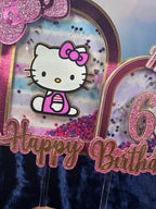 Custom Cake Topper, Birthday Cake Topper, Hello Kitty Cake Topper, Cake Topper, Personalized Cake Topper, Birthday, Birthday Party Supplies