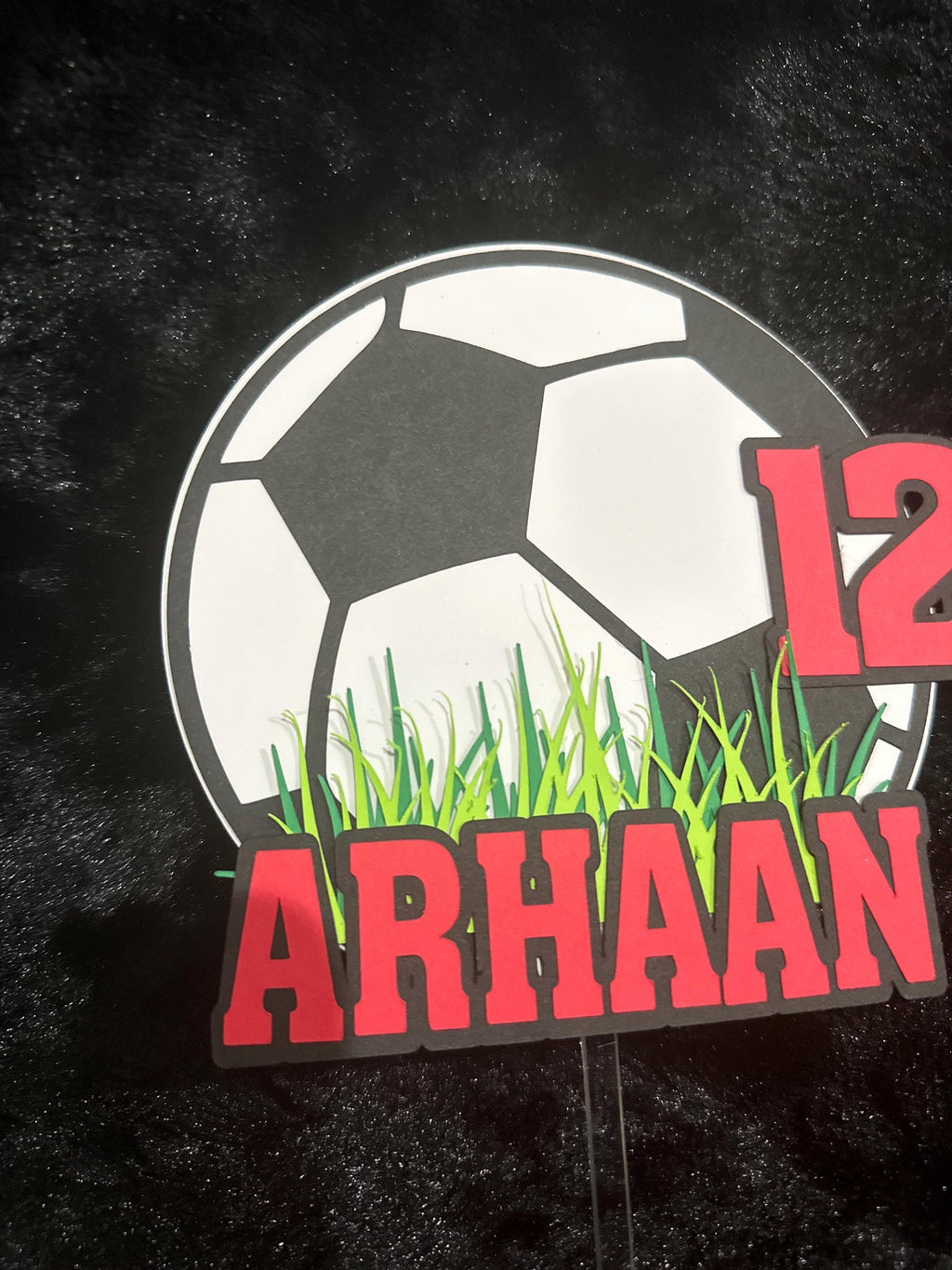 Custom soccerCake Topper, Birthday Cake Topper, soccer Cake Topper, Cake Topper, Personalized Cake Topper, Birthday, Birthday Party Supplies