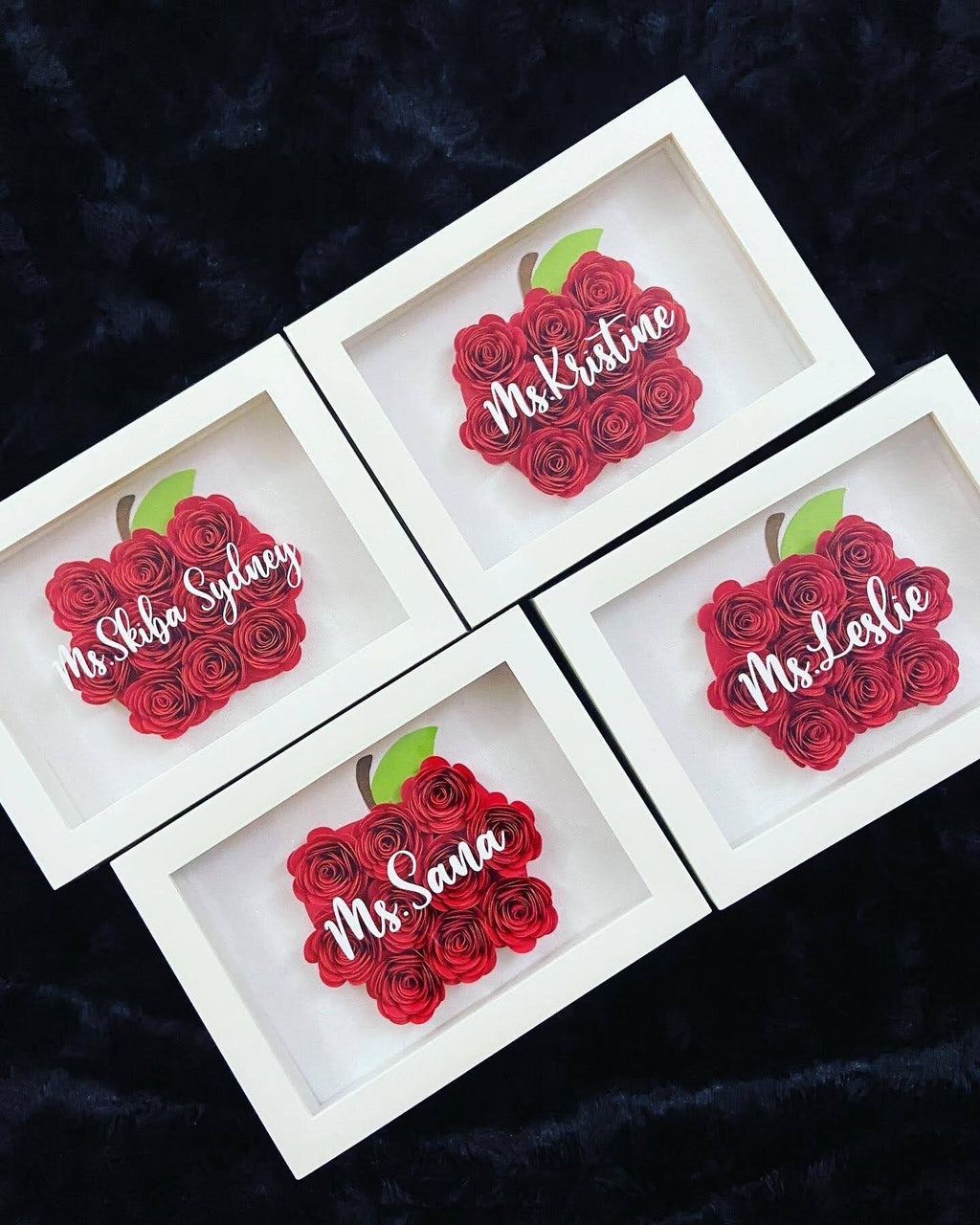 Teacher Shadow Box, Teacher Gifts, Teacher Appreciation Gifts, Apple Shadow Box, Shadow Box, Teacher End of the year Gifts, Teacher, Gifts