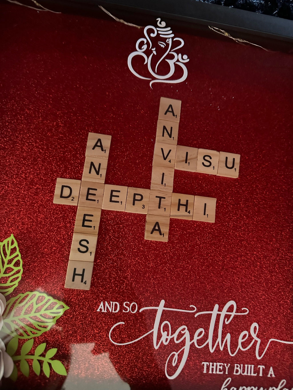 Scrabble Shadow Box, Housewarming Shadow Box, Housewarming Gifts, Shadow Box, Scarbble Family Shadow Box,Housewarming Gift