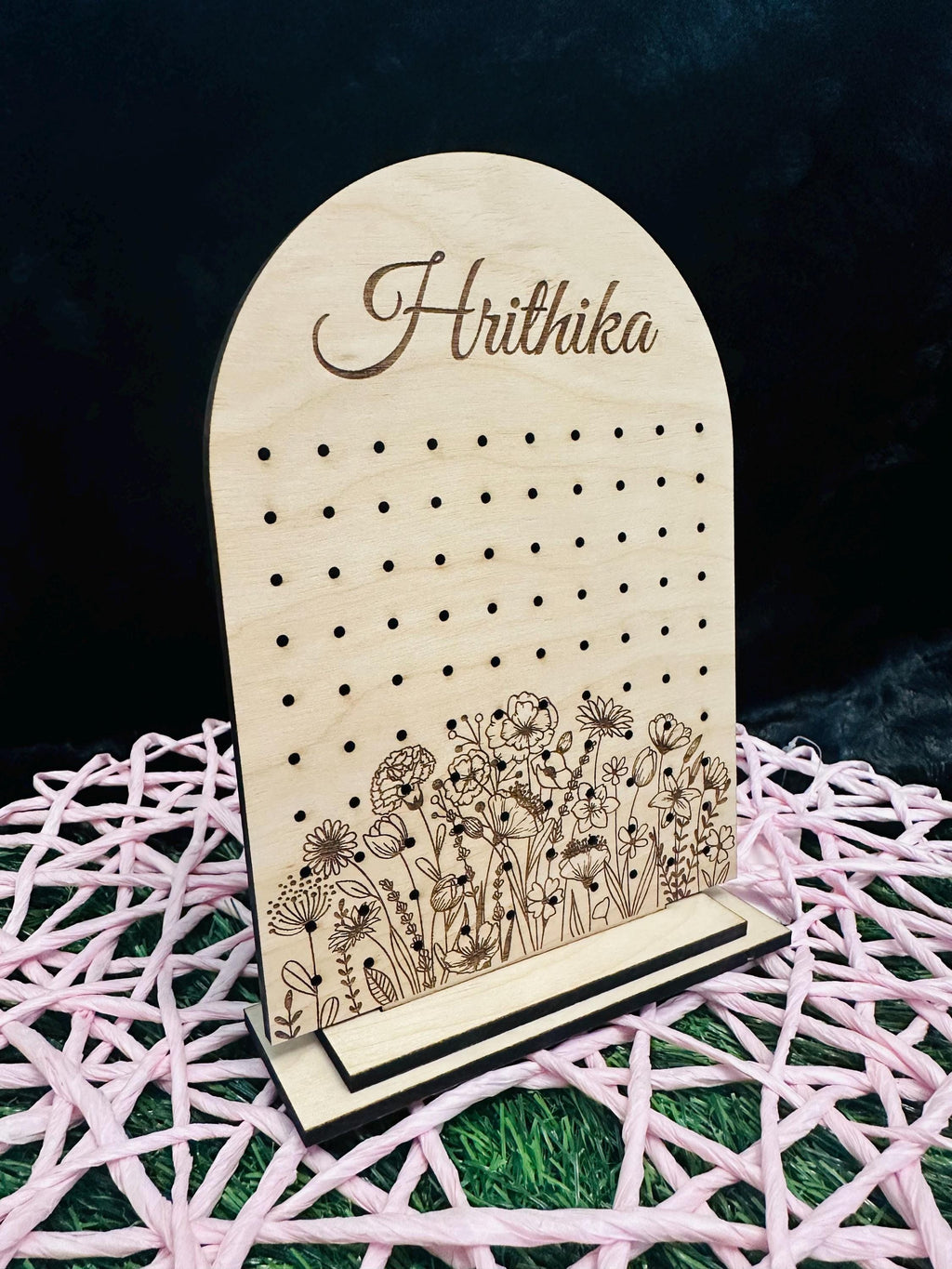 Wooden Earring Stand, Earring Display, Arch Earring stand, Gifts for Her, Girls Earring Holder, Engraved Earring Stand, Jewelry Dispay stand