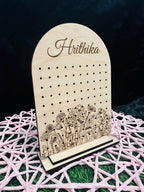 Wooden Earring Stand, Earring Display, Arch Earring stand, Gifts for Her, Girls Earring Holder, Engraved Earring Stand, Jewelry Dispay stand