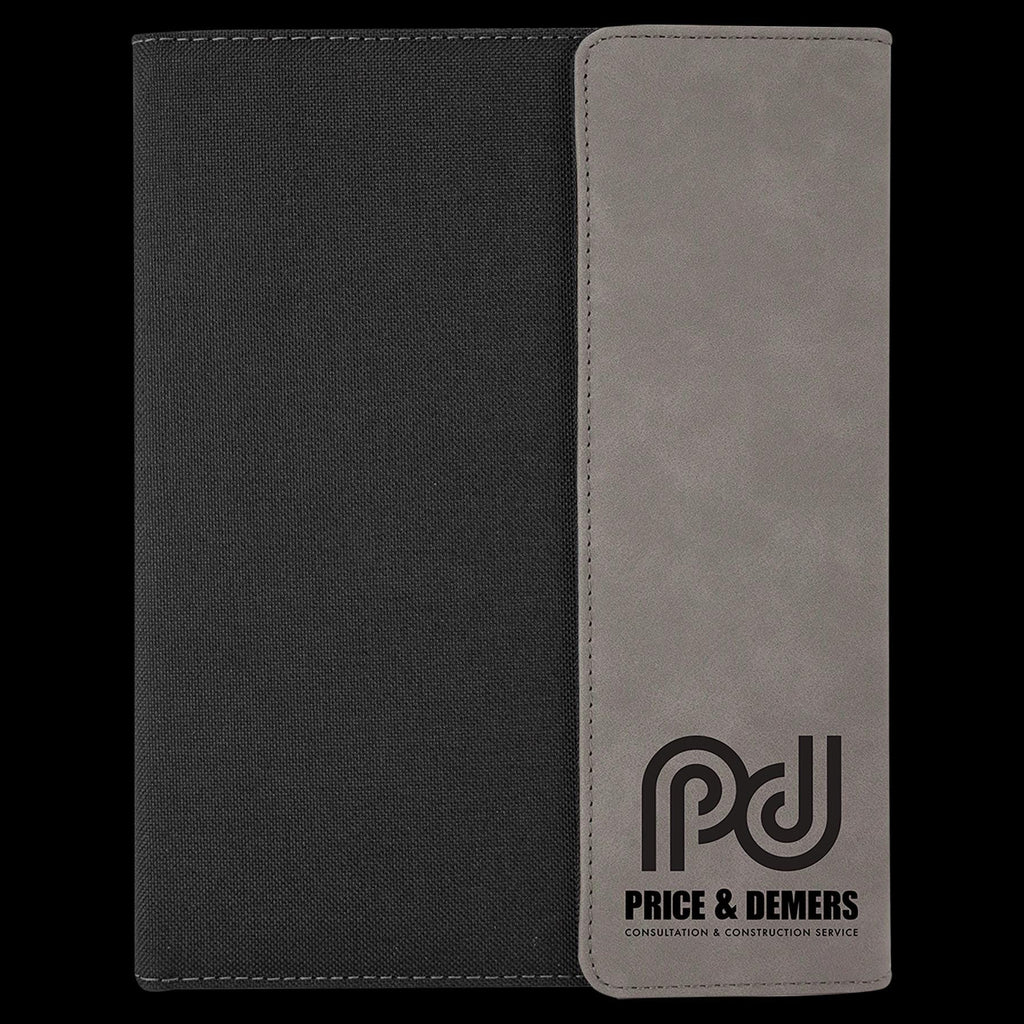 Laserable Leatherette Portfolio with Notepad, Personalized Teacher Portfolio, Custom Leather Notepad Holder, Teacher Appreciation Gifts