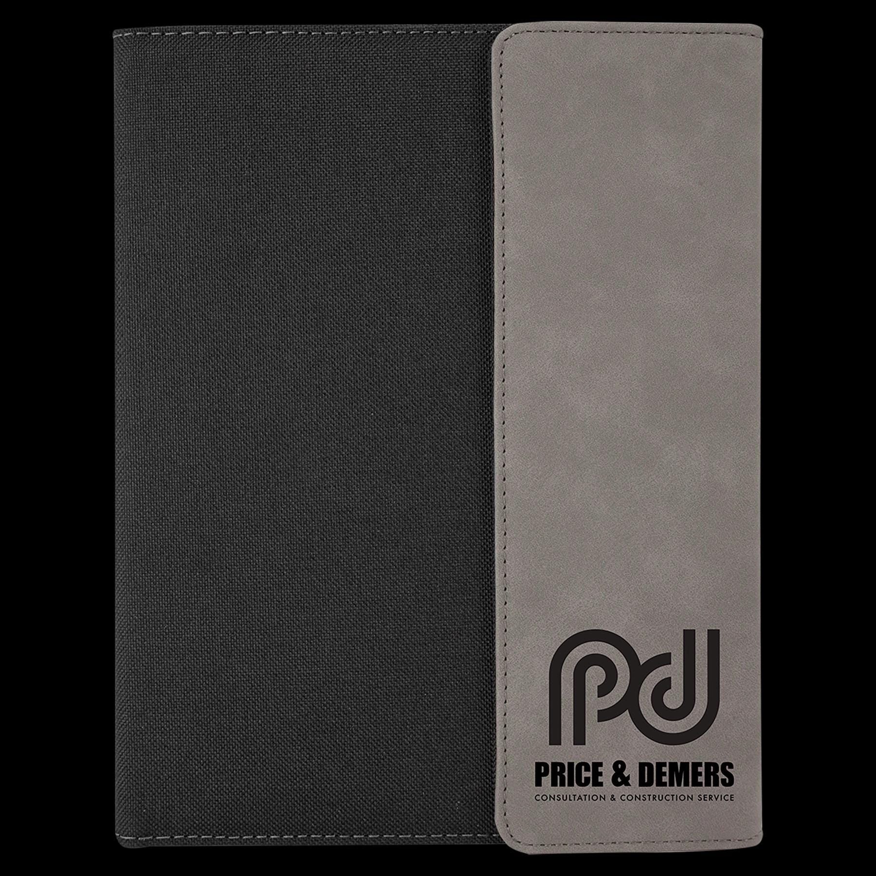 Laserable Leatherette Portfolio with Notepad, Personalized Teacher Portfolio, Custom Leather Notepad Holder, Teacher Appreciation Gifts