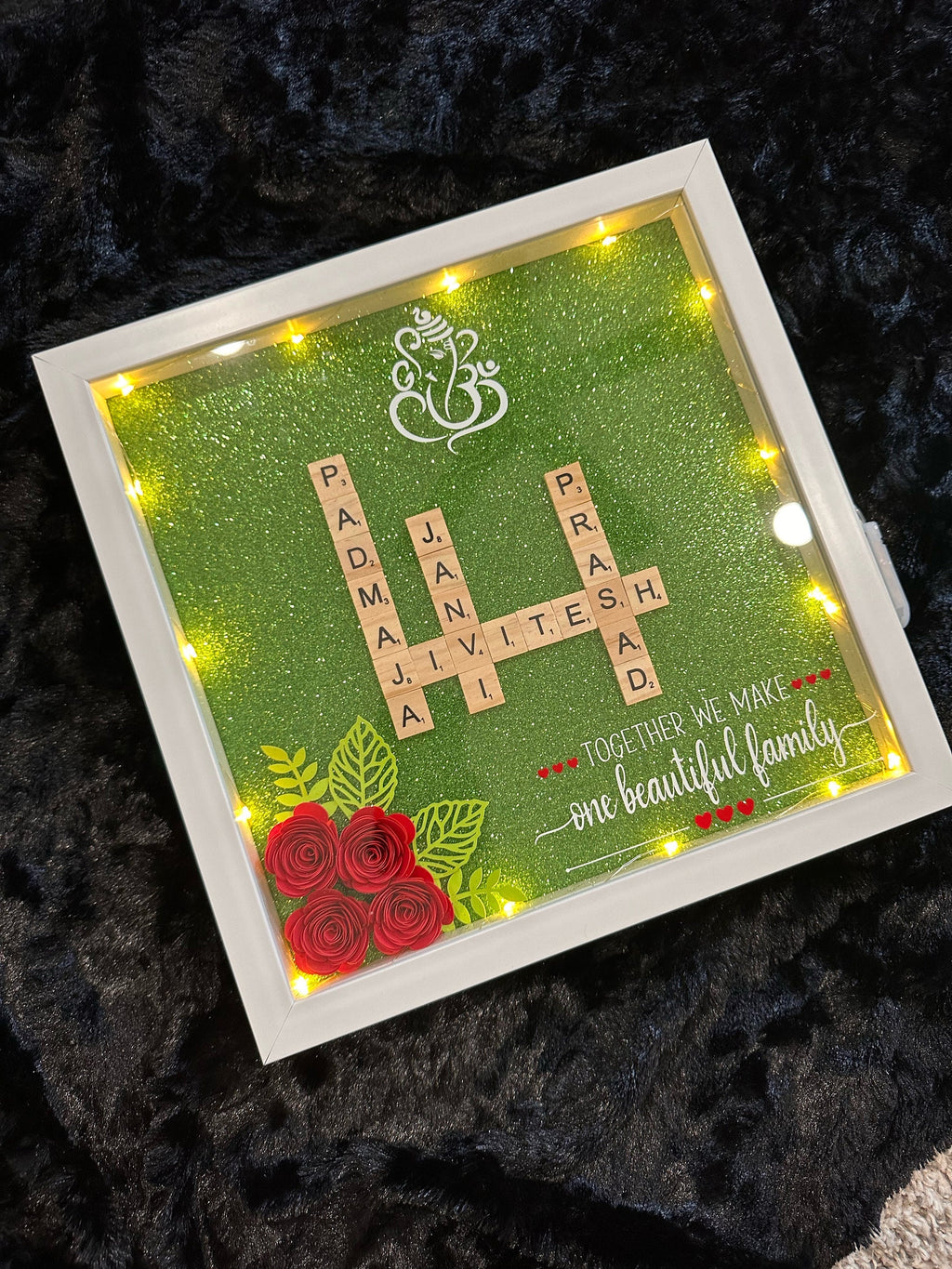 Scrabble Shadow Box, Housewarming Shadow Box, Housewarming Gifts, Shadow Box, Scarbble Family Shadow Box,Housewarming Gift