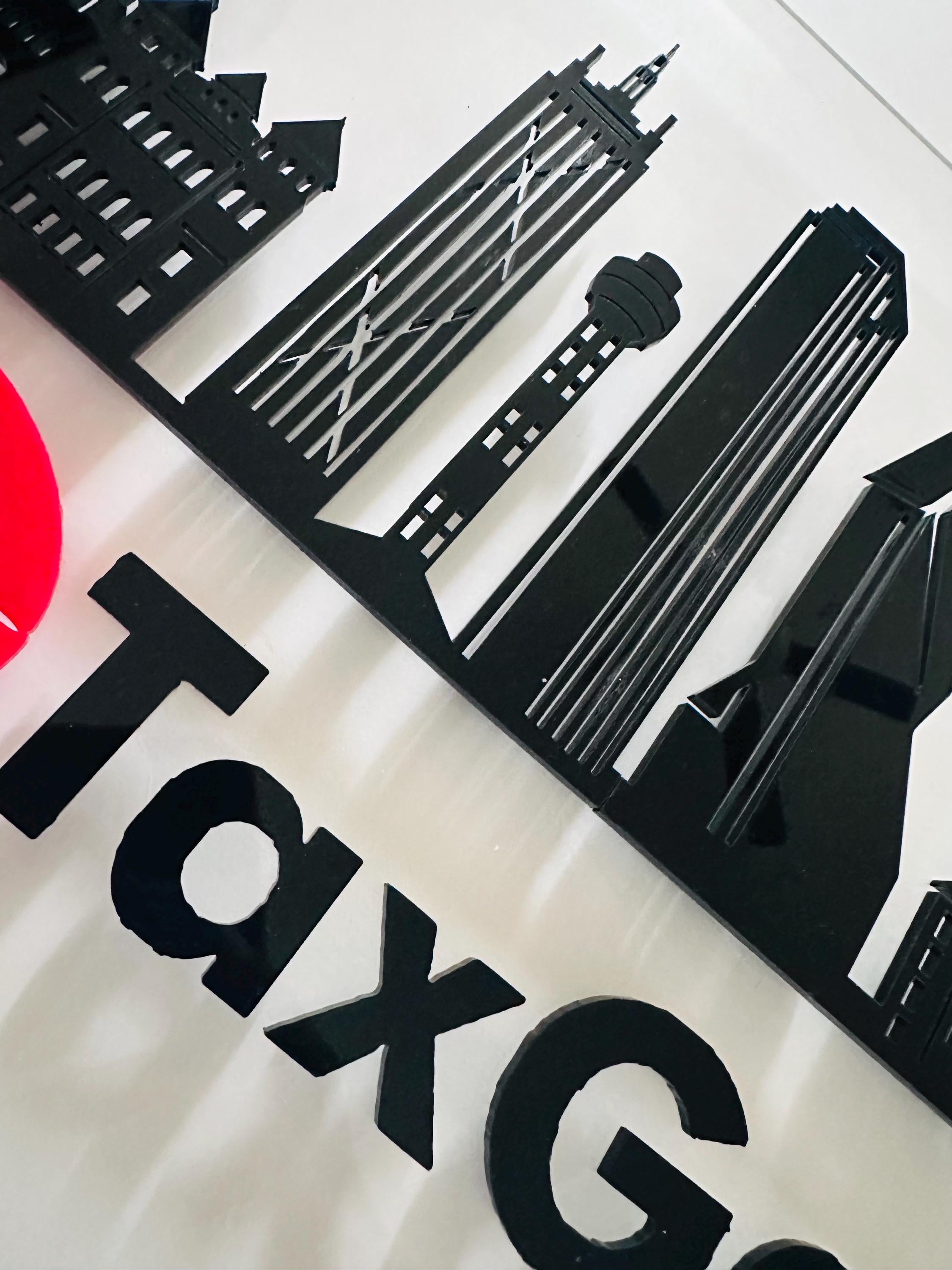 Custom Acrylic Business Logo Sign with City Skyline | Personalized Office Decor | Business Sign | Business Branding | Office Sign | Decor