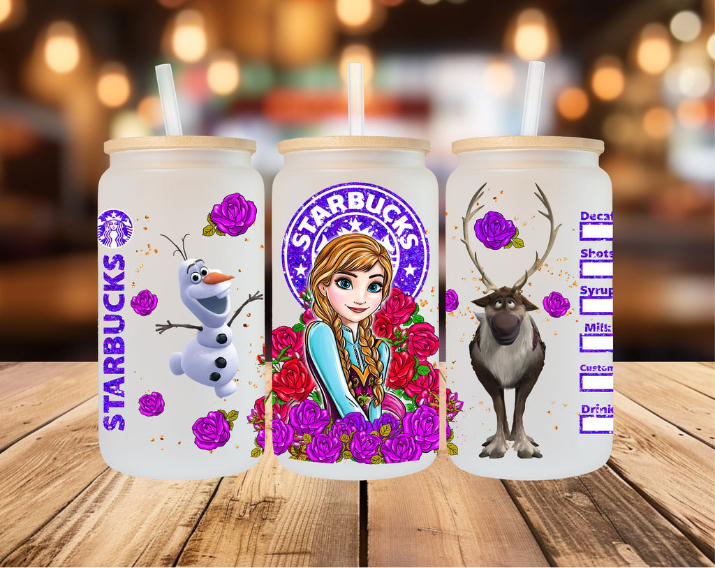 Princess Cup, 13oz 16oz 18oz Libbey Glass Cup, Princess Libbey Glass Cup, Princess Smoothie Jar, Princess Cup, Princess Coffee Cup, Princess