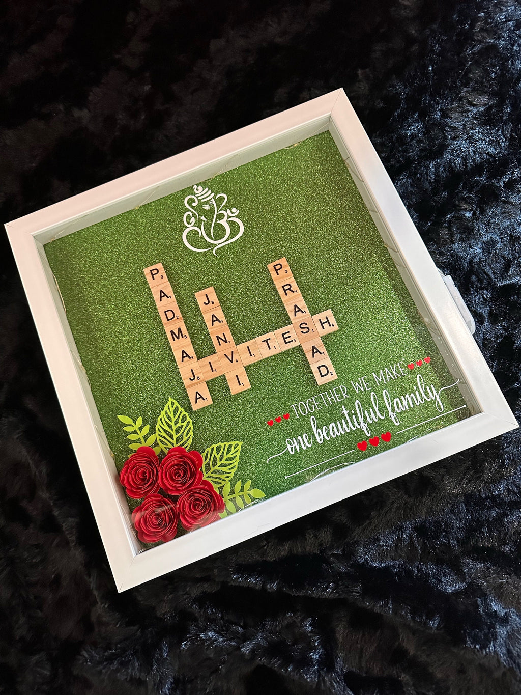 Scrabble Shadow Box, Housewarming Shadow Box, Housewarming Gifts, Shadow Box, Scarbble Family Shadow Box,Housewarming Gift