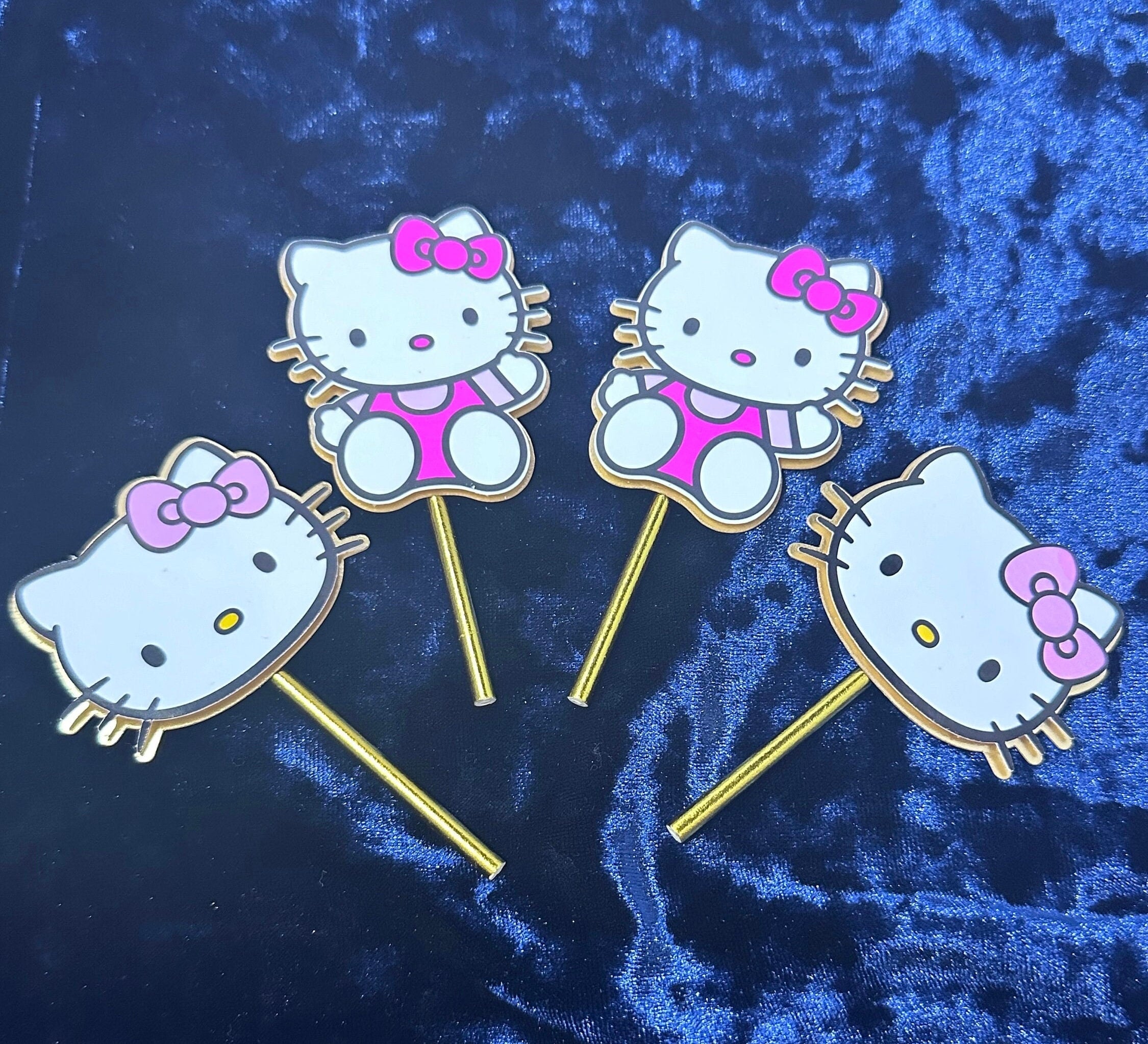 Custom Cake Topper, Birthday Cake Topper, Hello Kitty Cake Topper, Cake Topper, Personalized Cake Topper, Birthday, Birthday Party Supplies