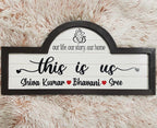 This is us Sign,Family Name Sign,Name Boards,Family Name Boards,Entryway Sign,Indian Family Name Boards,Welcome Board