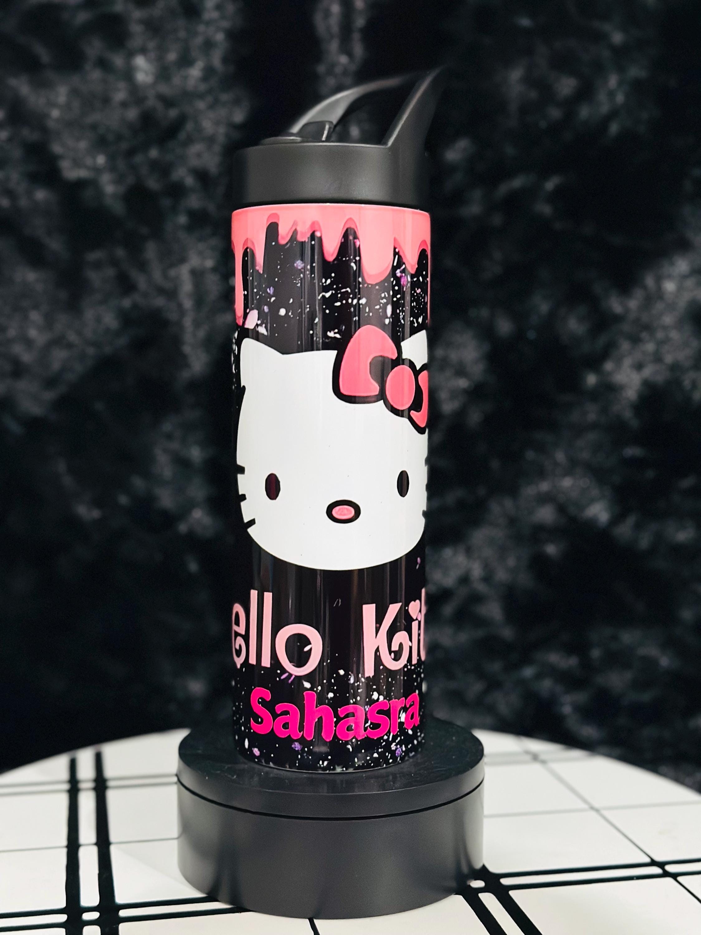 HelloKitty Water Tumbler, Custom Water Tumbler, 20oz and 16oz Custom Tumbler, Water Tumbler for Kids, School Water Bottle, Kids Return Gifts