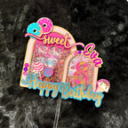 Candy Theme Caketopper, Happy Birthday Caketopper, Candy Caketopper, Shaker Caketopper, Candy Themed Party, Party Decorations, Party Toppers
